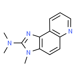 ChemSpider 2D Image | 3-Methyl-2-dimethylamino-imidazo[4,5-f]quinoline | C13H14N4