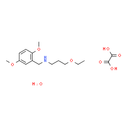 ChemSpider 2D Image | N-(2,5-Dimethoxybenzyl)-3-ethoxy-1-propanamine ethanedioate hydrate (1:1:1) | C16H27NO8