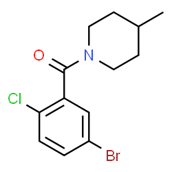 ChemSpider 2D Image | (5-Bromo-2-chlorophenyl)(4-methyl-1-piperidinyl)methanone | C13H15BrClNO