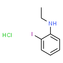 ChemSpider 2D Image | N-Ethyl-2-iodoaniline hydrochloride (1:1) | C8H11ClIN