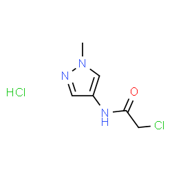 ChemSpider 2D Image | 2-Chloro-N-(1-methyl-1H-pyrazol-4-yl)acetamide hydrochloride (1:1) | C6H9Cl2N3O