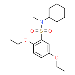 ChemSpider 2D Image | N-Cyclohexyl-2,5-diethoxy-N-methylbenzenesulfonamide | C17H27NO4S