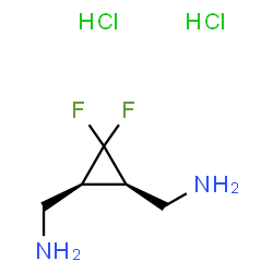 ChemSpider 2D Image | [(1R,2S)-3,3-Difluoro-1,2-cyclopropanediyl]dimethanamine dihydrochloride | C5H12Cl2F2N2
