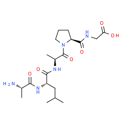 ChemSpider 2D Image | L-Alanyl-L-leucyl-L-alanyl-L-prolylglycine | C19H33N5O6