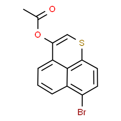 ChemSpider 2D Image | 7-Bromobenzo[de]thiochromen-3-yl acetate | C14H9BrO2S