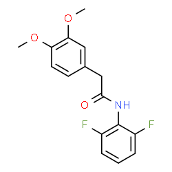 ChemSpider 2D Image | N-(2,6-Difluorophenyl)-2-(3,4-dimethoxyphenyl)acetamide | C16H15F2NO3