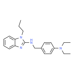 ChemSpider 2D Image | N-[4-(Diethylamino)benzyl]-1-propyl-1H-benzimidazol-2-amine | C21H28N4