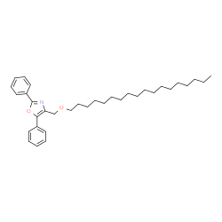 ChemSpider 2D Image | 4-[(Octadecyloxy)methyl]-2,5-diphenyl-1,3-oxazole | C34H49NO2