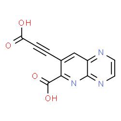 ChemSpider 2D Image | 7-(Carboxyethynyl)pyrido[2,3-b]pyrazine-6-carboxylic acid | C11H5N3O4