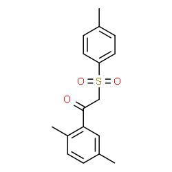 ChemSpider 2D Image | 1-(2,5-Dimethylphenyl)-2-[(4-methylphenyl)sulfonyl]ethanone | C17H18O3S