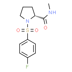 ChemSpider 2D Image | 1-[(4-Fluorophenyl)sulfonyl]-N-methyl-D-prolinamide | C12H15FN2O3S