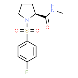 ChemSpider 2D Image | 1-[(4-Fluorophenyl)sulfonyl]-N-methyl-L-prolinamide | C12H15FN2O3S