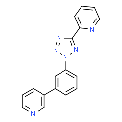 ChemSpider 2D Image | 2-{2-[3-(3-Pyridinyl)phenyl]-2H-tetrazol-5-yl}pyridine | C17H12N6
