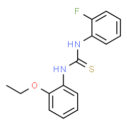ChemSpider 2D Image | 1-(2-Ethoxyphenyl)-3-(2-fluorophenyl)thiourea | C15H15FN2OS