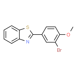 ChemSpider 2D Image | 2-(3-Bromo-4-methoxyphenyl)benzothiazole | C14H10BrNOS
