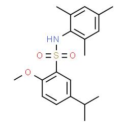 ChemSpider 2D Image | 5-Isopropyl-N-mesityl-2-methoxybenzenesulfonamide | C19H25NO3S