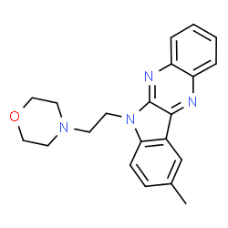 ChemSpider 2D Image | 4-[2-(9-methyl-6-indolo[3,2-b]quinoxalinyl)ethyl]morpholine | C21H22N4O