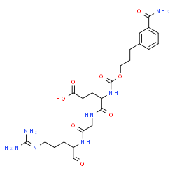 ChemSpider 2D Image | N-{[3-(3-Carbamoylphenyl)propoxy]carbonyl}-alpha-glutamyl-N-{5-[(diaminomethylene)amino]-1-oxo-2-pentanyl}glycinamide | C24H35N7O8