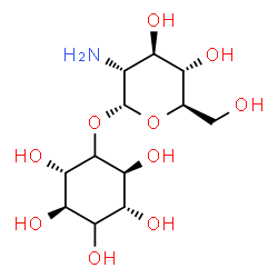 ChemSpider 2D Image | (2S,3R,5R,6S)-2,3,4,5,6-Pentahydroxycyclohexyl 2-amino-2-deoxy-alpha-D-glucopyranoside | C12H23NO10