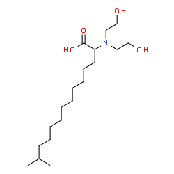 ChemSpider 2D Image | 2-[Bis(2-hydroxyethyl)amino]-13-methyltetradecanoic acid | C19H39NO4