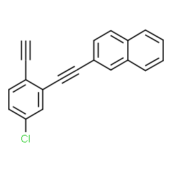 ChemSpider 2D Image | 2-[(5-Chloro-2-ethynylphenyl)ethynyl]naphthalene | C20H11Cl