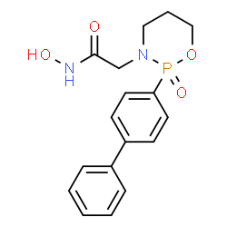 ChemSpider 2D Image | 2-[2-(4-Biphenylyl)-2-oxido-1,3,2-oxazaphosphinan-3-yl]-N-hydroxyacetamide | C17H19N2O4P