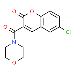 ChemSpider 2D Image | 6-Chloro-3-(morpholine-4-carbonyl)-chromen-2-one | C14H12ClNO4