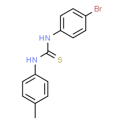 ChemSpider 2D Image | 1-(4-Bromophenyl)-3-(4-methylphenyl)thiourea | C14H13BrN2S