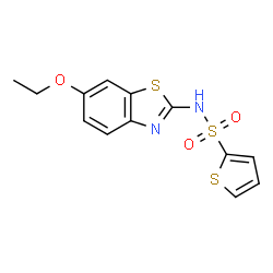 ChemSpider 2D Image | N-(6-Ethoxy-1,3-benzothiazol-2-yl)-2-thiophenesulfonamide | C13H12N2O3S3