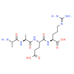 ChemSpider 2D Image | L-Alanyl-L-alanyl-L-alpha-glutamyl-N~5~-(diaminomethylene)-L-ornithine | C17H31N7O7