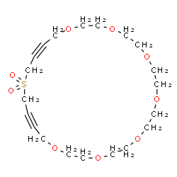 ChemSpider 2D Image | 1,4,7,10,13,16,19-Heptaoxa-24-thiacyclooctacosa-21,26-diyne 24,24-dioxide | C20H32O9S