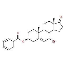 ChemSpider 2D Image | (3beta,8xi,9xi,14xi)-7-Bromo-17-oxoandrost-5-en-3-yl benzoate | C26H31BrO3
