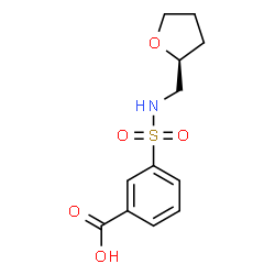 ChemSpider 2D Image | 3-{[(2S)-Tetrahydro-2-furanylmethyl]sulfamoyl}benzoic acid | C12H15NO5S