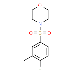 ChemSpider 2D Image | 4-[(4-Fluoro-3-methylphenyl)sulfonyl]morpholine | C11H14FNO3S