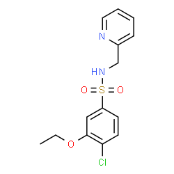 ChemSpider 2D Image | 4-Chloro-3-ethoxy-N-(2-pyridinylmethyl)benzenesulfonamide | C14H15ClN2O3S