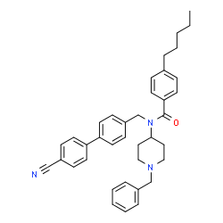 ChemSpider 2D Image | N-(1-Benzyl-4-piperidinyl)-N-[(4'-cyano-4-biphenylyl)methyl]-4-pentylbenzamide | C38H41N3O