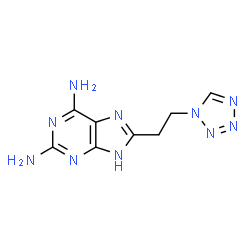 ChemSpider 2D Image | 8-[2-(1H-Tetrazol-1-yl)ethyl]-9H-purine-2,6-diamine | C8H10N10