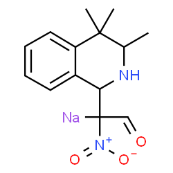 ChemSpider 2D Image | [1-Nitro-2-oxo-1-(3,4,4-trimethyl-1,2,3,4-tetrahydro-1-isoquinolinyl)ethyl]sodium | C14H17N2NaO3