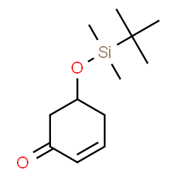 ChemSpider 2D Image | 5-(tert-butyldimethylsilyloxy)-2-cyclohexenone | C12H22O2Si