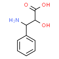 ChemSpider 2D Image | 3-Amino-2-hydroxy-3-phenylpropanoic acid | C9H11NO3