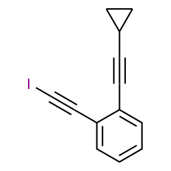 ChemSpider 2D Image | 1-(Cyclopropylethynyl)-2-(iodoethynyl)benzene | C13H9I