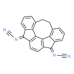 ChemSpider 2D Image | 5,6-Dihydro-1H-10,11-methanobenzo[5,6]cycloocta[1,2,3,4-def]fluorene-1,14-diylidenedicyanamide | C24H12N4