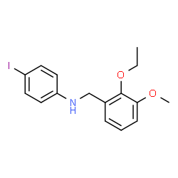 ChemSpider 2D Image | N-(2-Ethoxy-3-methoxybenzyl)-4-iodoaniline | C16H18INO2
