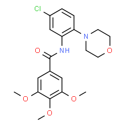 ChemSpider 2D Image | N-[5-Chloro-2-(4-morpholinyl)phenyl]-3,4,5-trimethoxybenzamide | C20H23ClN2O5