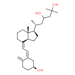 ChemSpider 2D Image | (3S,5Z,7Z)-9,10-Secocholesta-5,7,10-triene-3,23,25-triol | C27H44O3