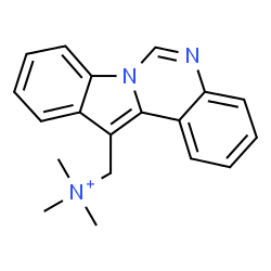 ChemSpider 2D Image | Indolo[1,2-c]quinazolin-12-yl-N,N,N-trimethylmethanaminium | C19H20N3