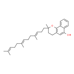 ChemSpider 2D Image | 2-Methyl-2-[(3E,7E)-4,8,12-trimethyl-3,7,11-tridecatrien-1-yl]-3,4-dihydro-2H-benzo[h]chromen-6-ol | C30H40O2