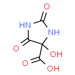 ChemSpider 2D Image | 4-Hydroxy-2,5-dioxo-4-imidazolidinecarboxylic acid | C4H4N2O5