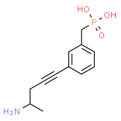 ChemSpider 2D Image | [3-(4-Amino-1-pentyn-1-yl)benzyl]phosphonic acid | C12H16NO3P