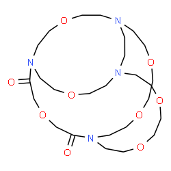 ChemSpider 2D Image | 4,10,13,19,22,28,33-Heptaoxa-1,7,16,25-tetraazatricyclo[14.14.5.2~7,25~]heptatriacontane-31,35-dione | C26H48N4O9